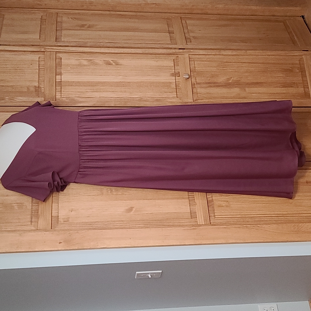 David's Bridal bridesmaids flutter sleeve dress